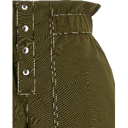 Bicolor Cotton Bermuda Shorts