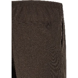Brown Polyester Bermuda Shorts