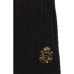 Black Cotton Bermuda Shorts