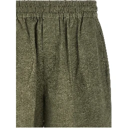 Bicolor Cotton Bermuda Shorts