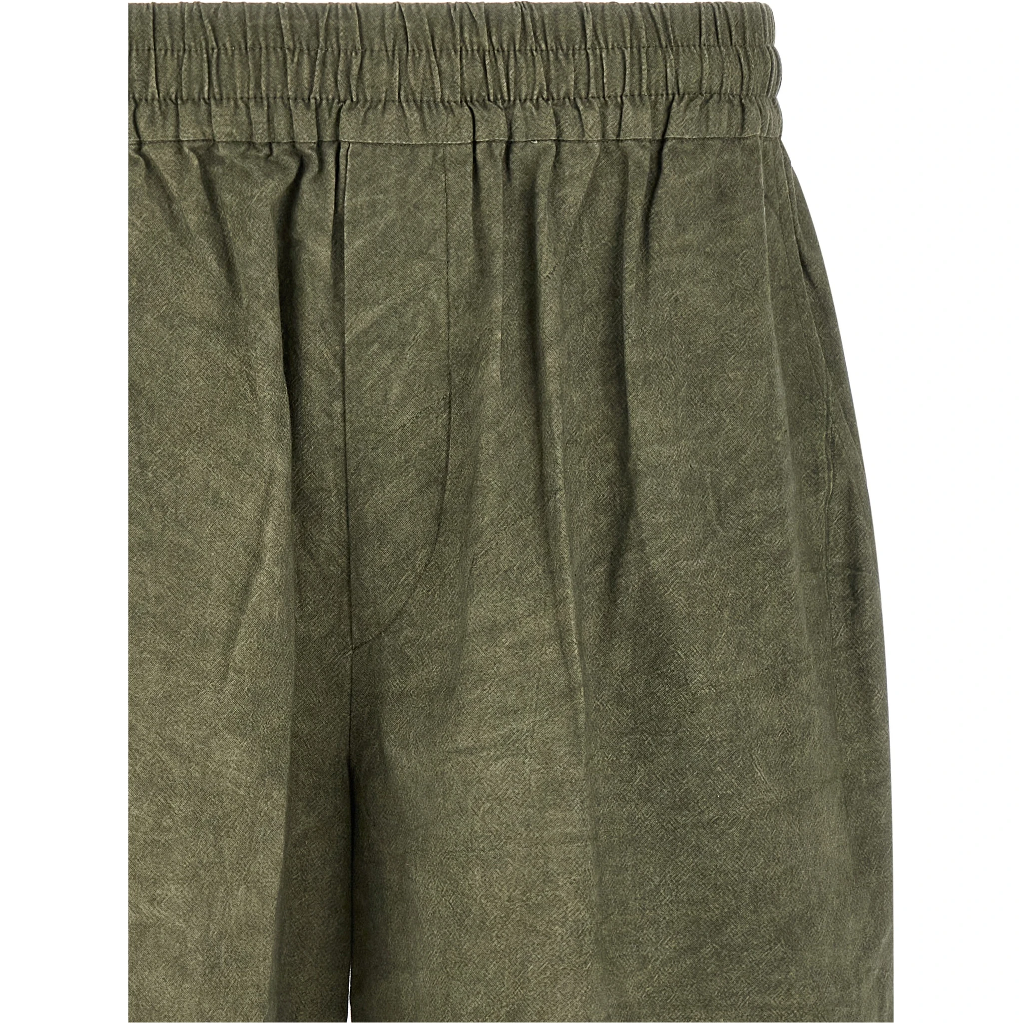 Bicolor Cotton Bermuda Shorts