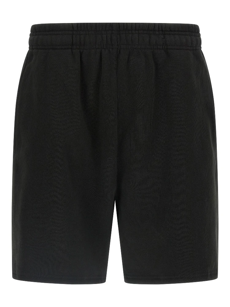 Black Cotton Bermuda Shorts