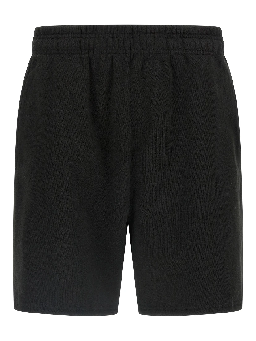 Black Cotton Bermuda Shorts