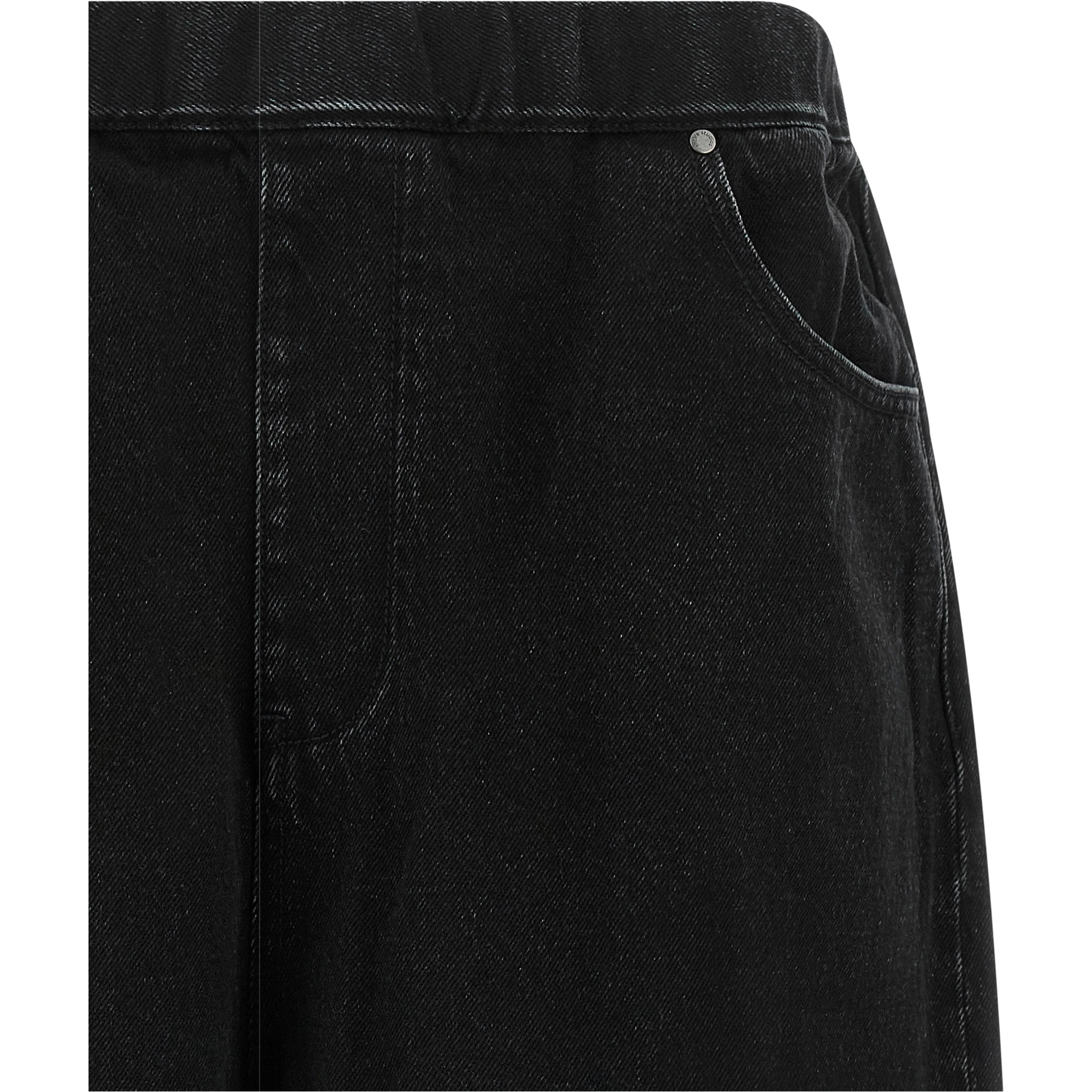 Black Cotton Bermuda Shorts