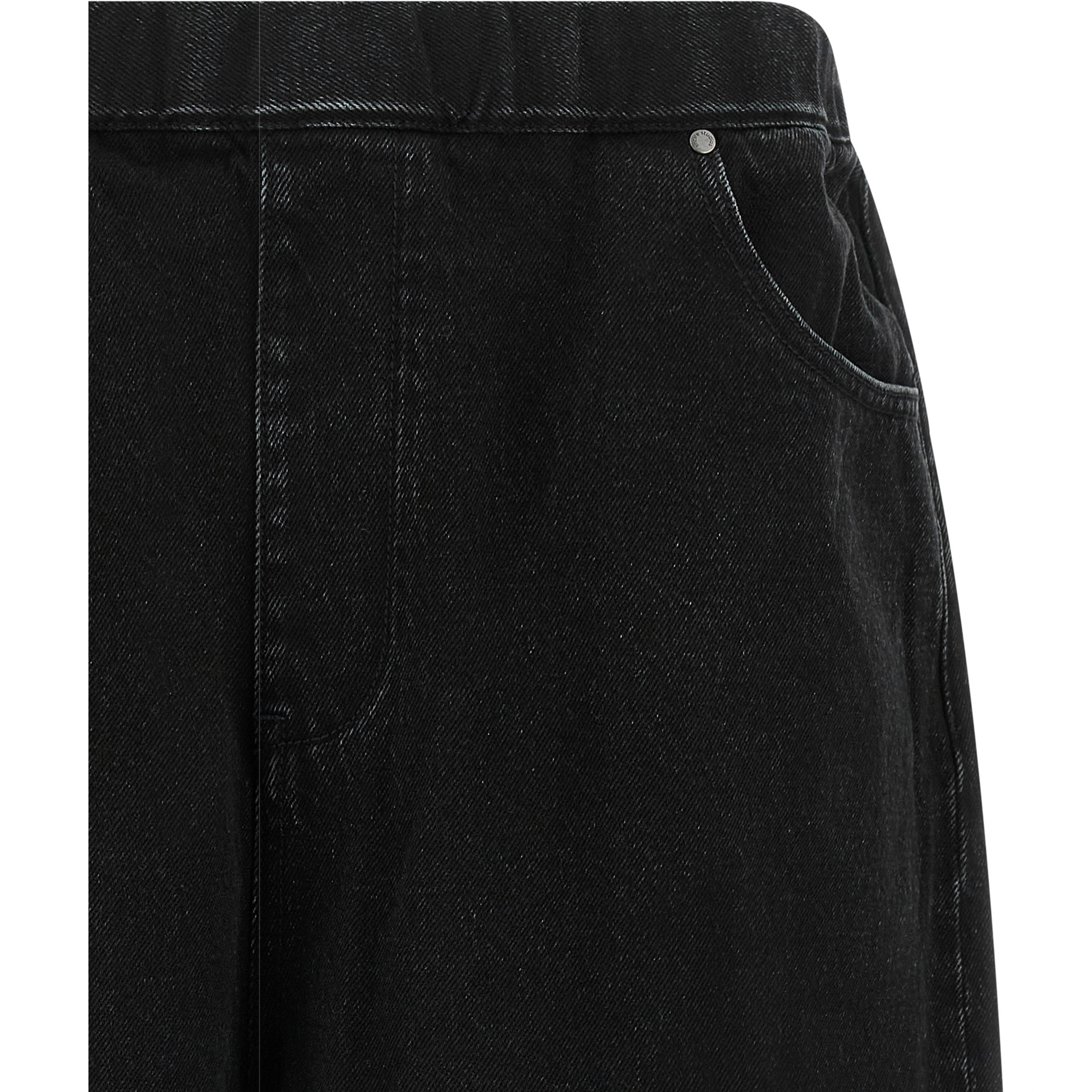 Black Cotton Bermuda Shorts