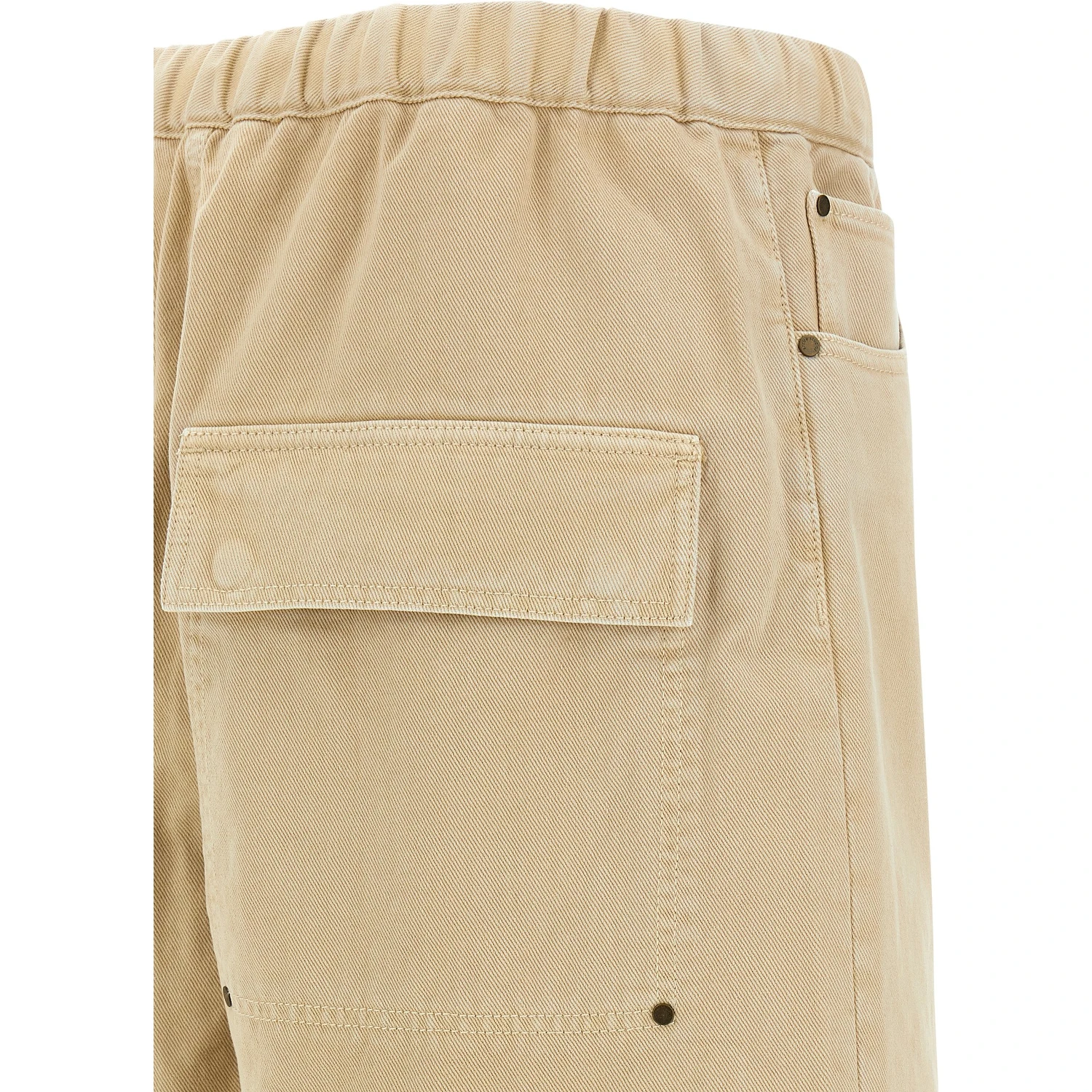 Beige Cotton Bermuda Shorts