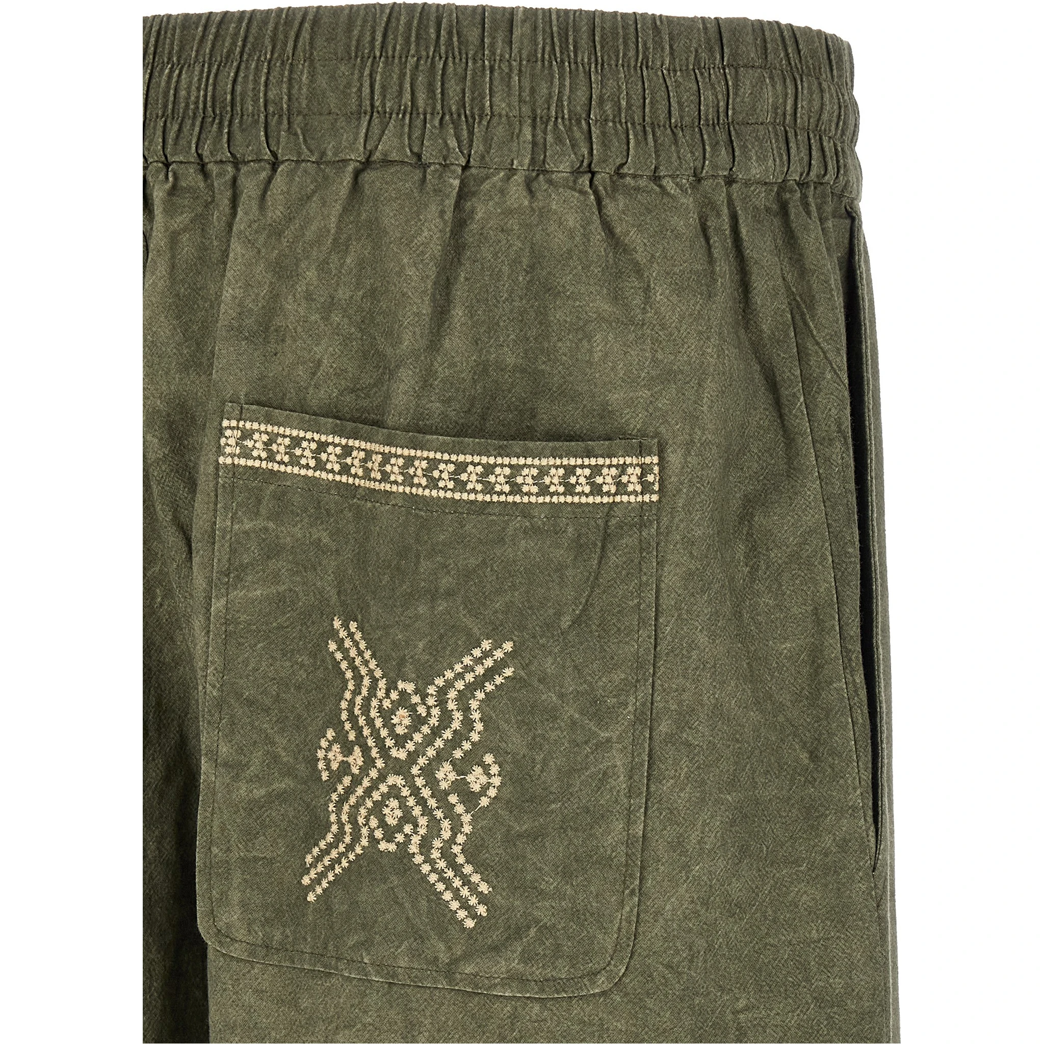 Bicolor Cotton Bermuda Shorts