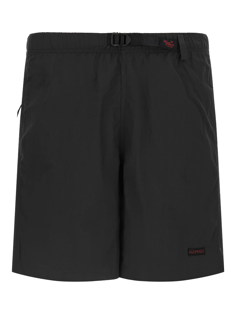 Black Nylon Bermuda Shorts