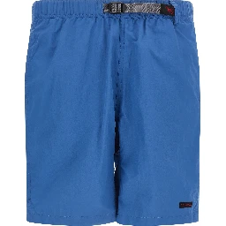 Blue Nylon Bermuda Shorts