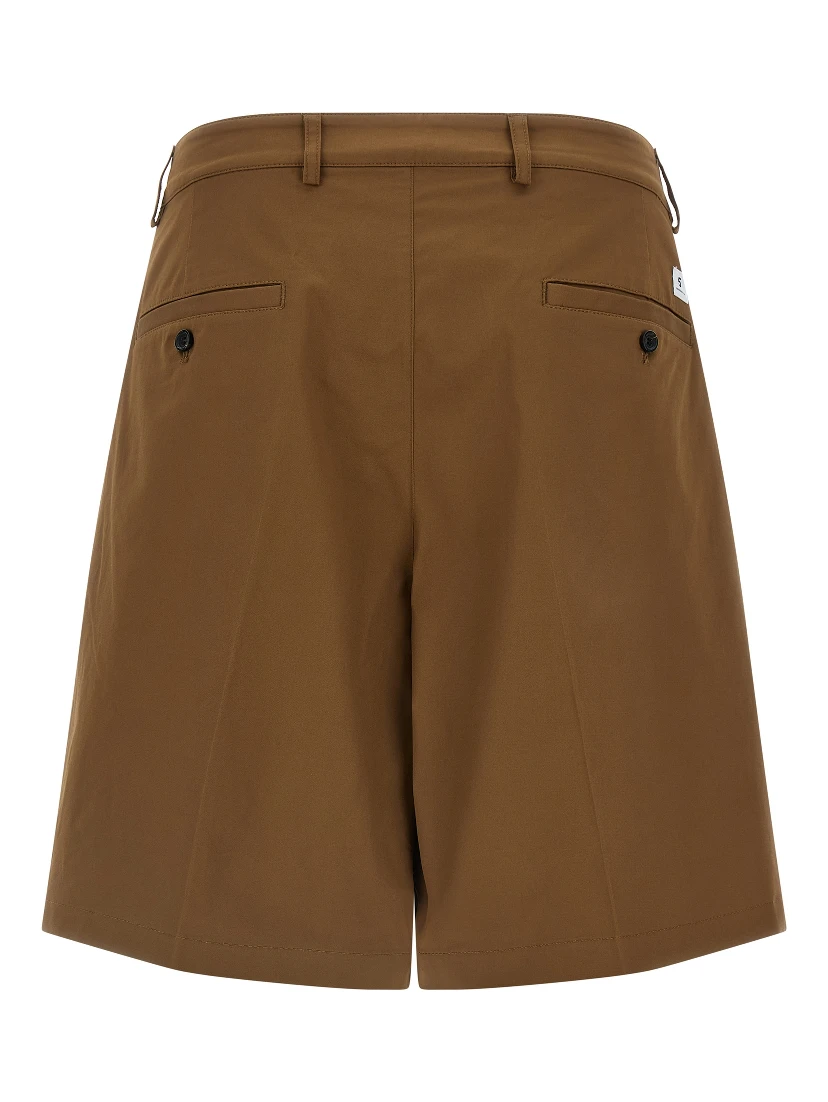 Brown Cotton Bermuda Shorts