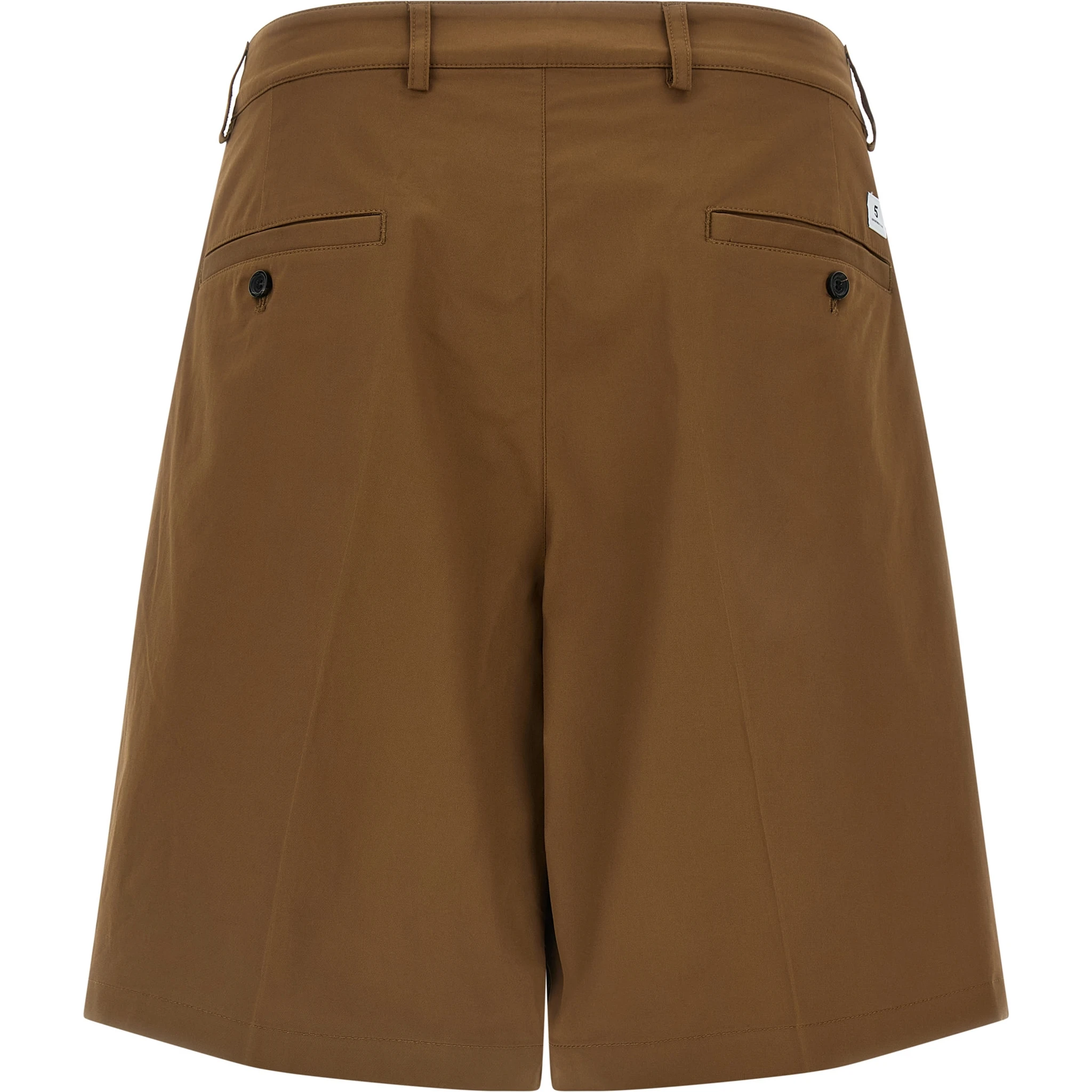 Brown Cotton Bermuda Shorts