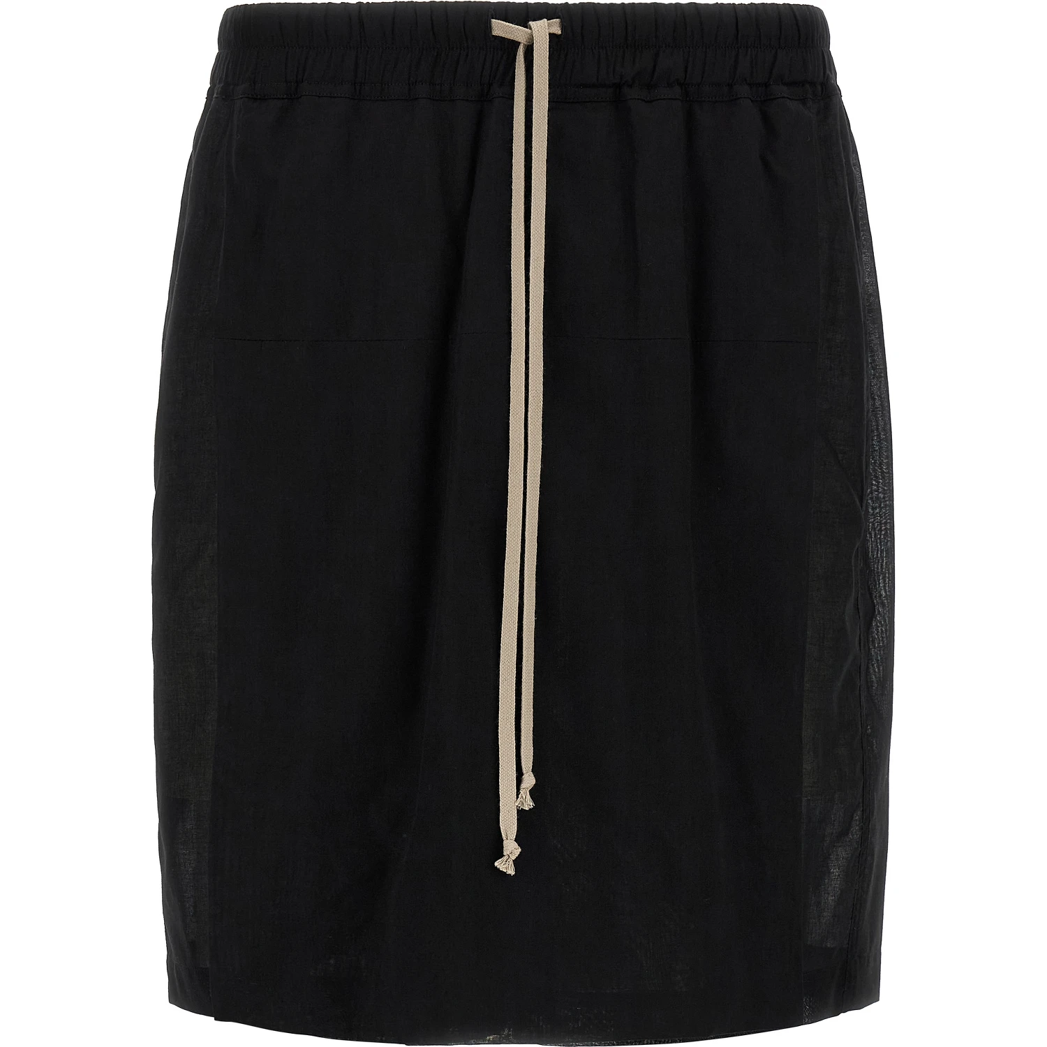 Black Cotton Bermuda Shorts