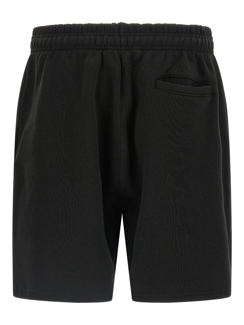 Black Cotton Bermuda Shorts