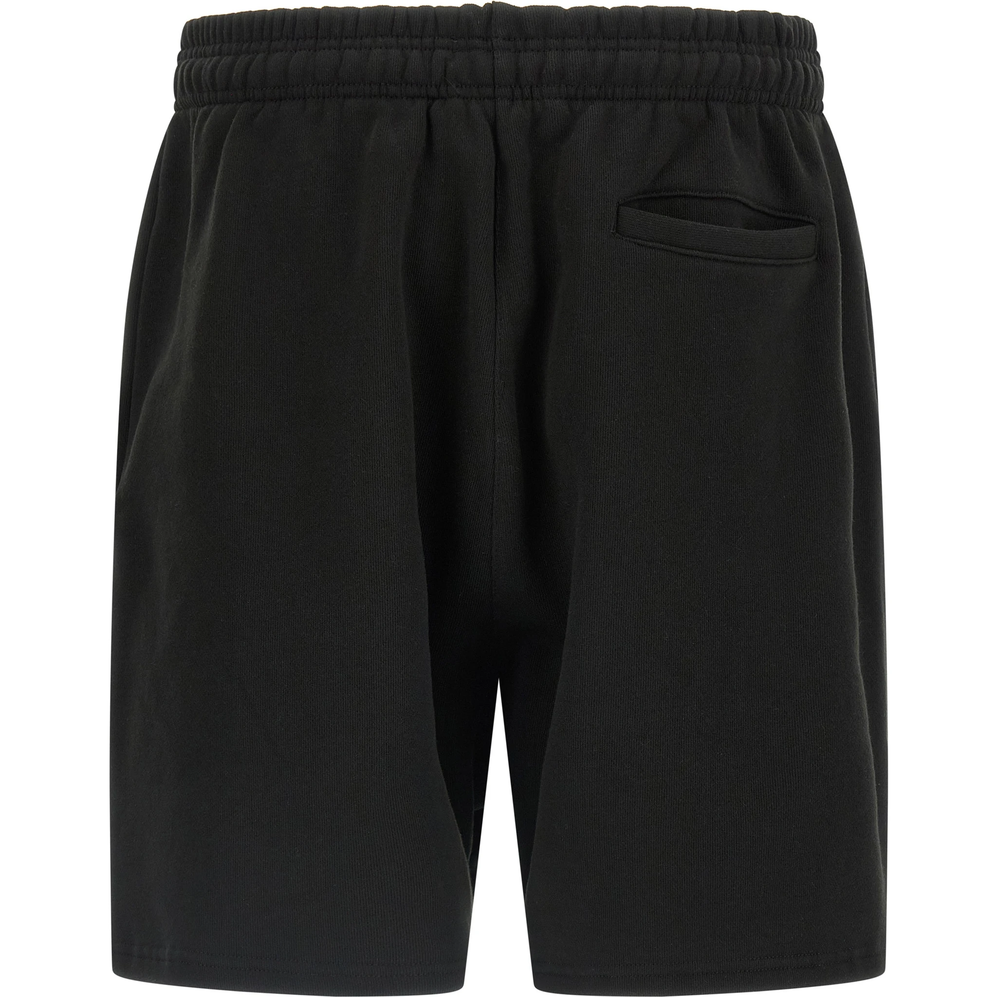 Black Cotton Bermuda Shorts