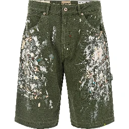 Bicolor Cotton Bermuda Shorts