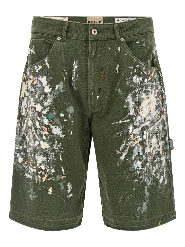 Bicolor Cotton Bermuda Shorts