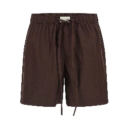 Brown Cotton Bermuda Shorts