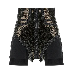 Black Cotton Bermuda Shorts