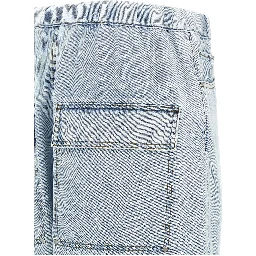 Blue Cotton Bermuda Shorts