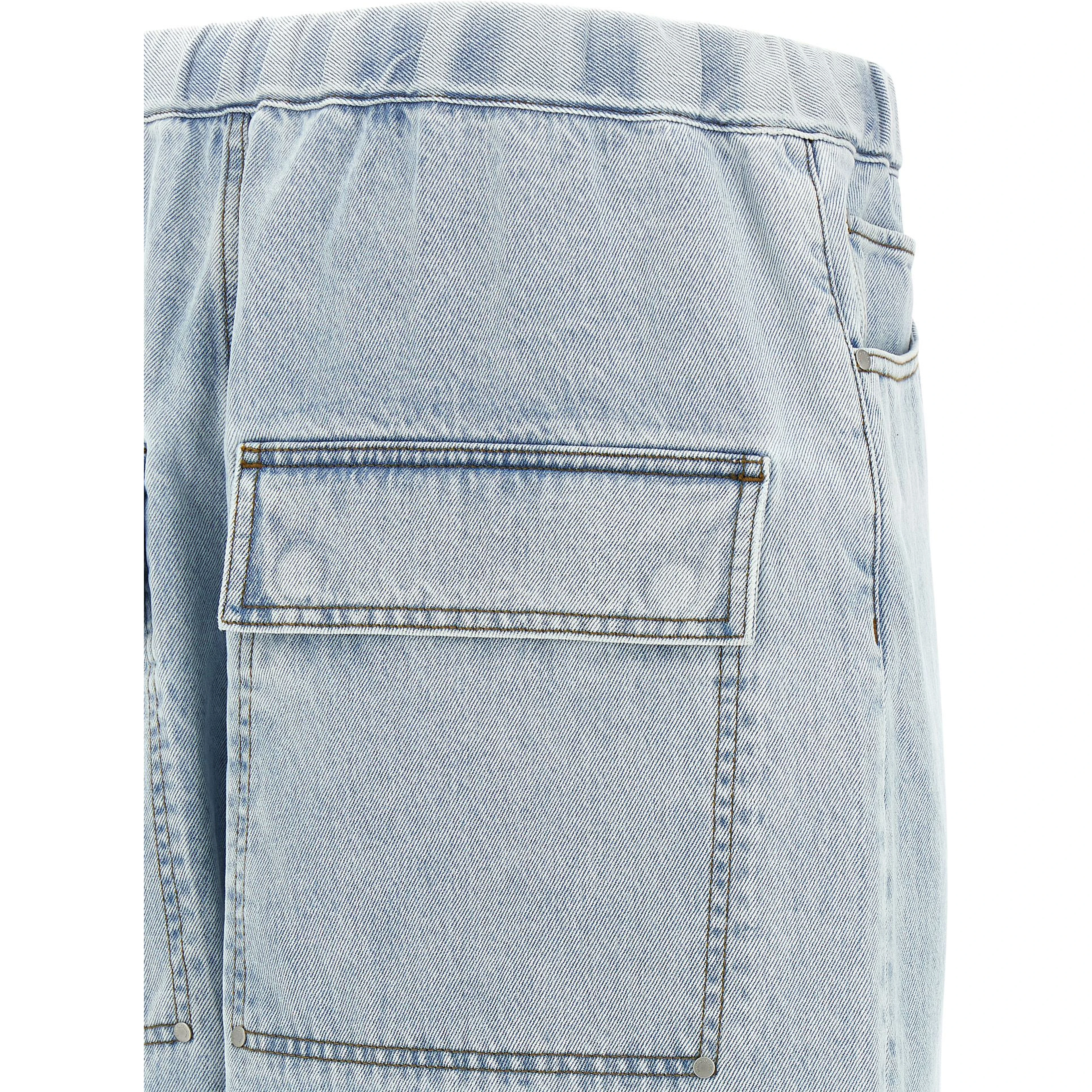Blue Cotton Bermuda Shorts