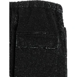 Black Cotton Bermuda Shorts