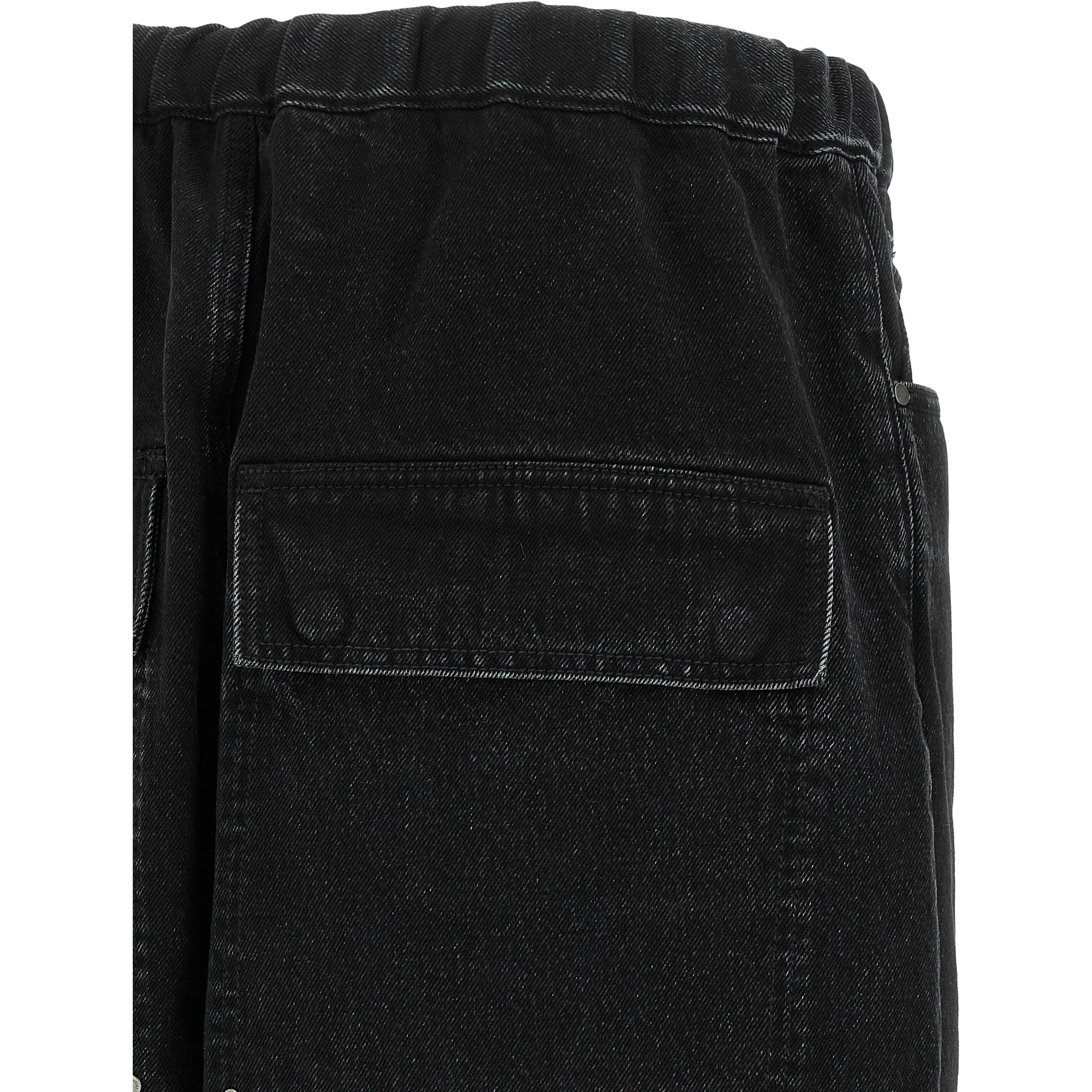 Black Cotton Bermuda Shorts