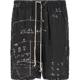 Bicolor Viscose Bermuda Shorts