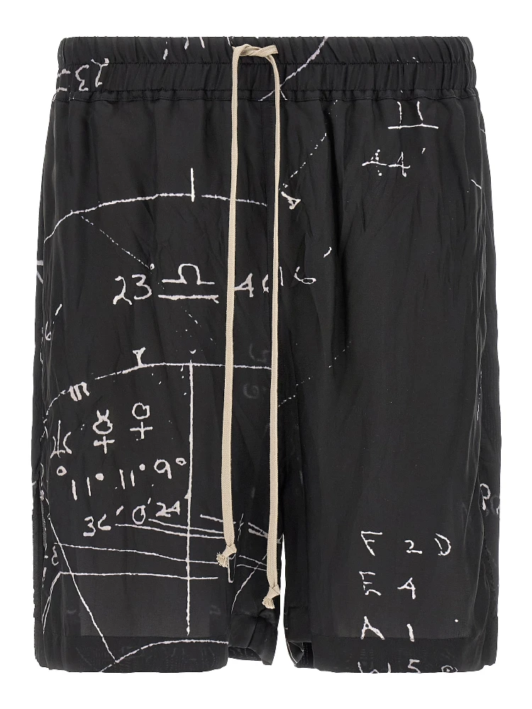 Bicolor Viscose Bermuda Shorts