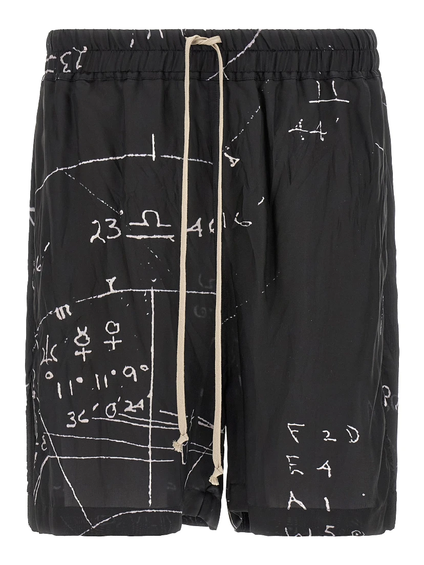 Bicolor Viscose Bermuda Shorts