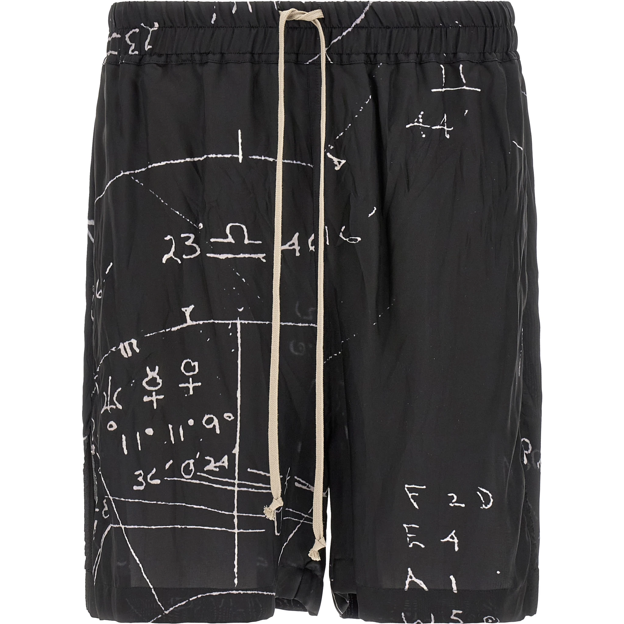 Bicolor Viscose Bermuda Shorts