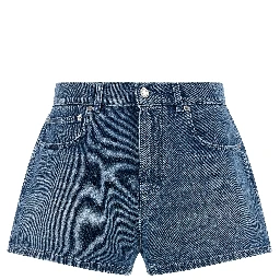 Blue Cotton Bermuda Shorts