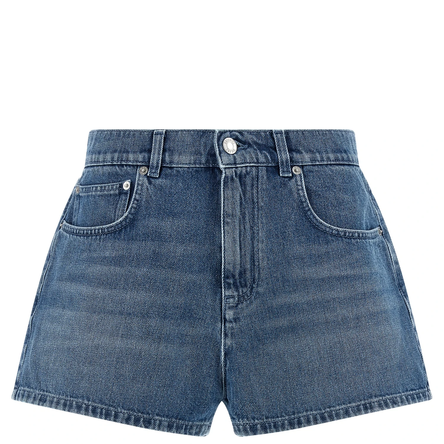 Blue Cotton Bermuda Shorts