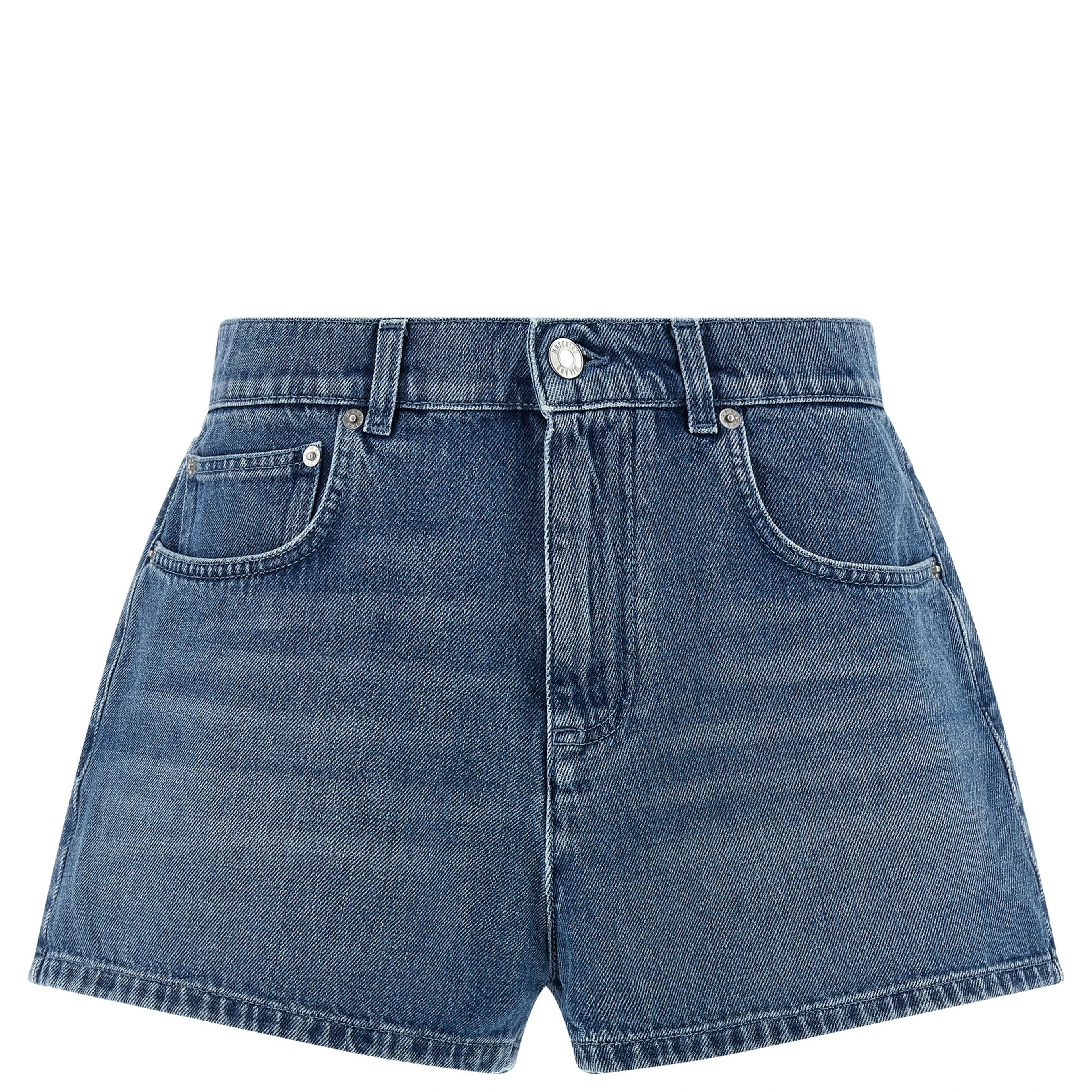 Blue Cotton Bermuda Shorts