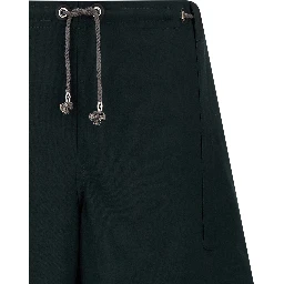 Bicolor Virgin Wool Bermuda Shorts