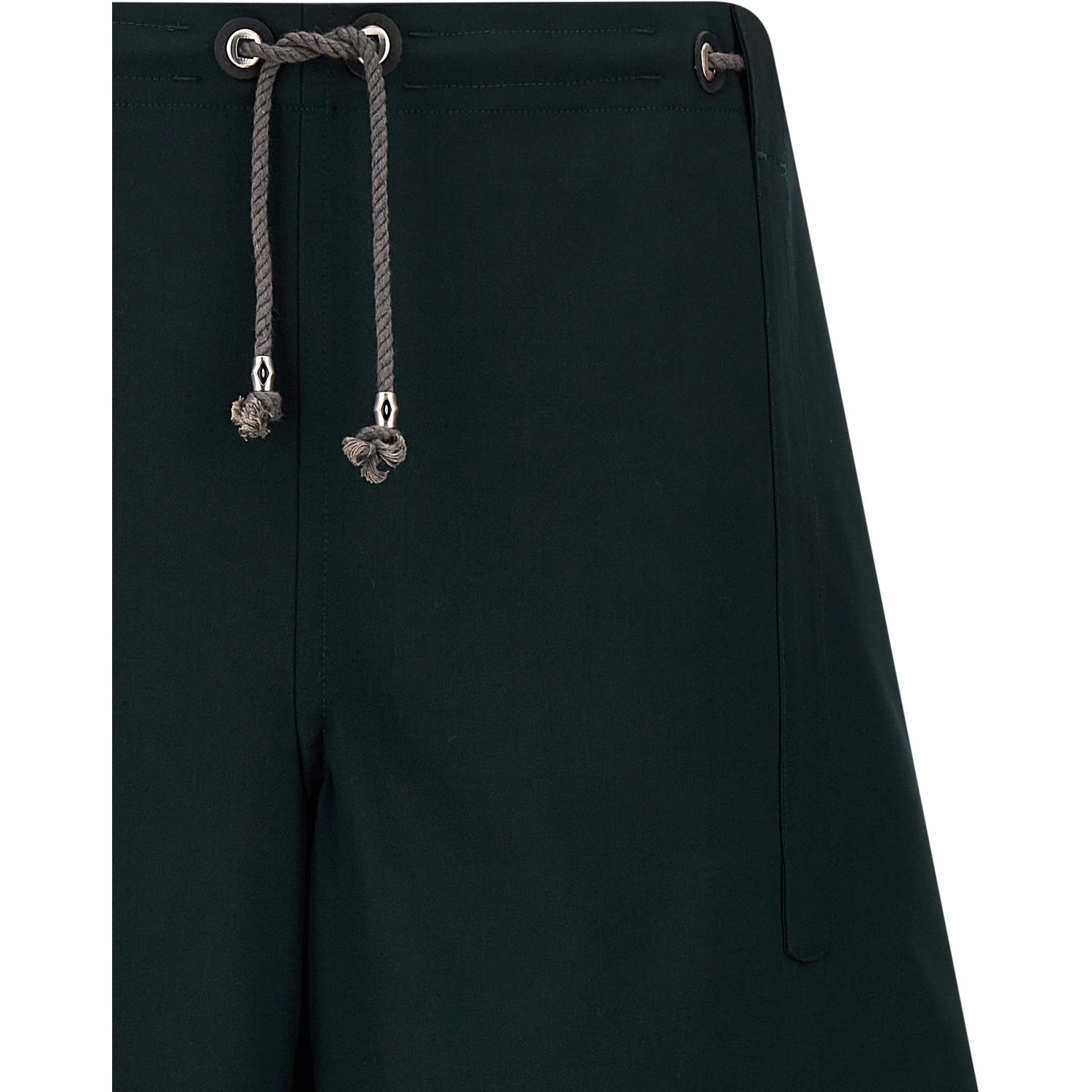 Bicolor Virgin Wool Bermuda Shorts