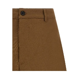Brown Cotton Bermuda Shorts