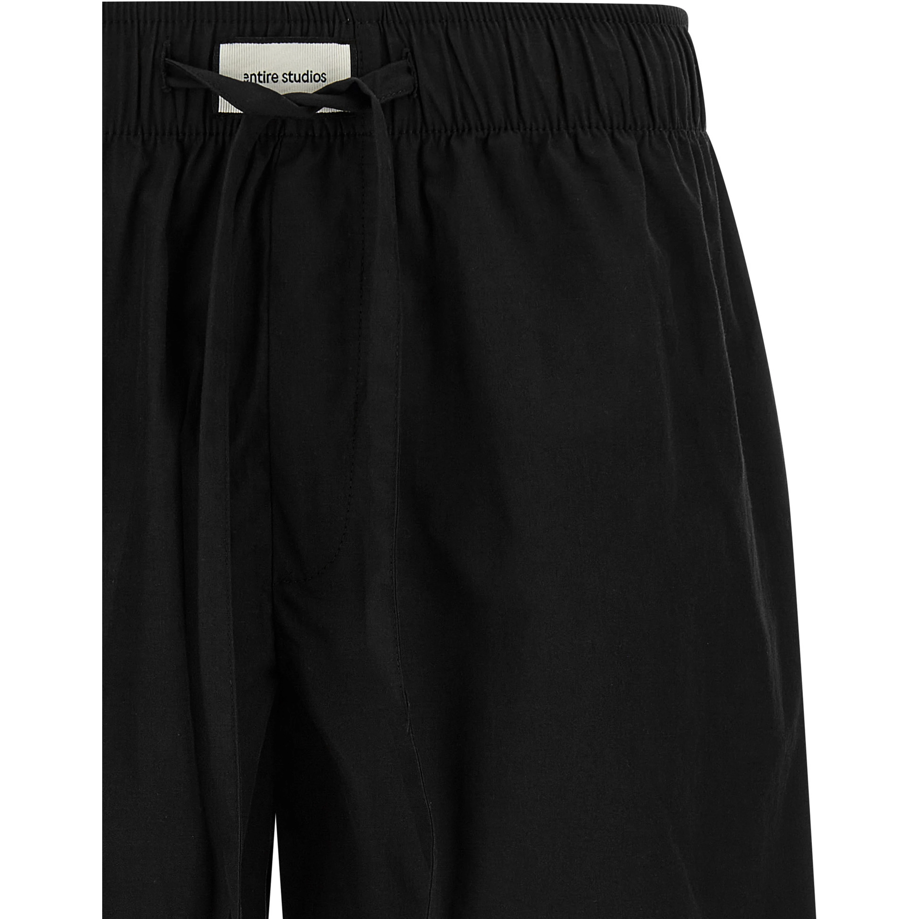 Black Cotton Bermuda Shorts