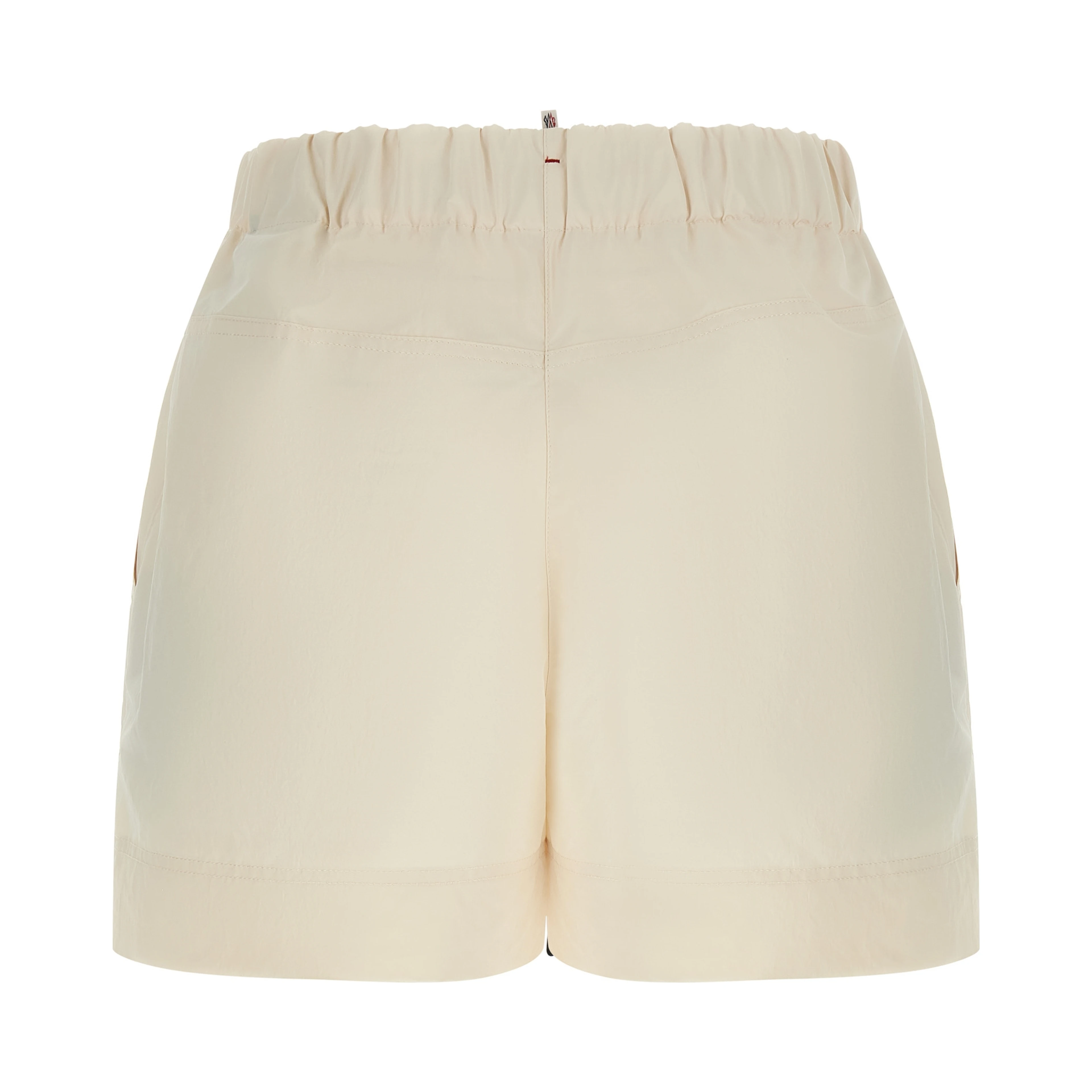 White Polyester Bermuda Shorts