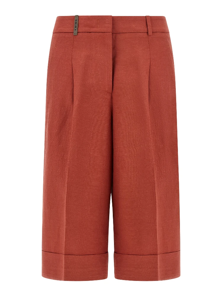 Multicolor Viscose Bermuda Shorts
