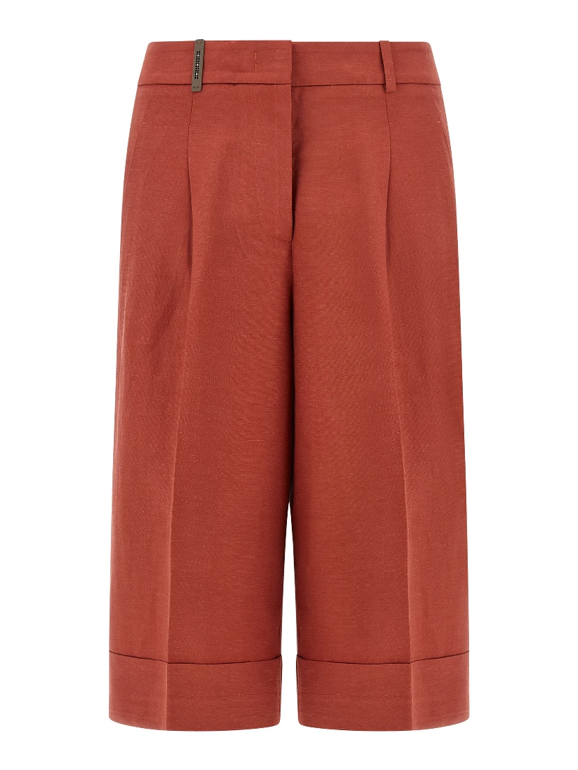Multicolor Viscose Bermuda Shorts