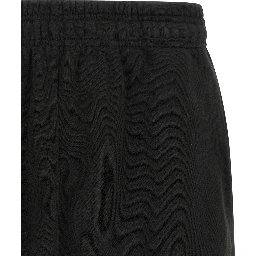 Black Cotton Bermuda Shorts