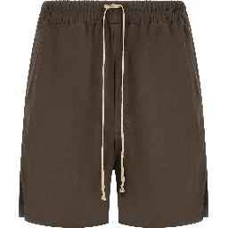Brown Cotton Bermuda Shorts