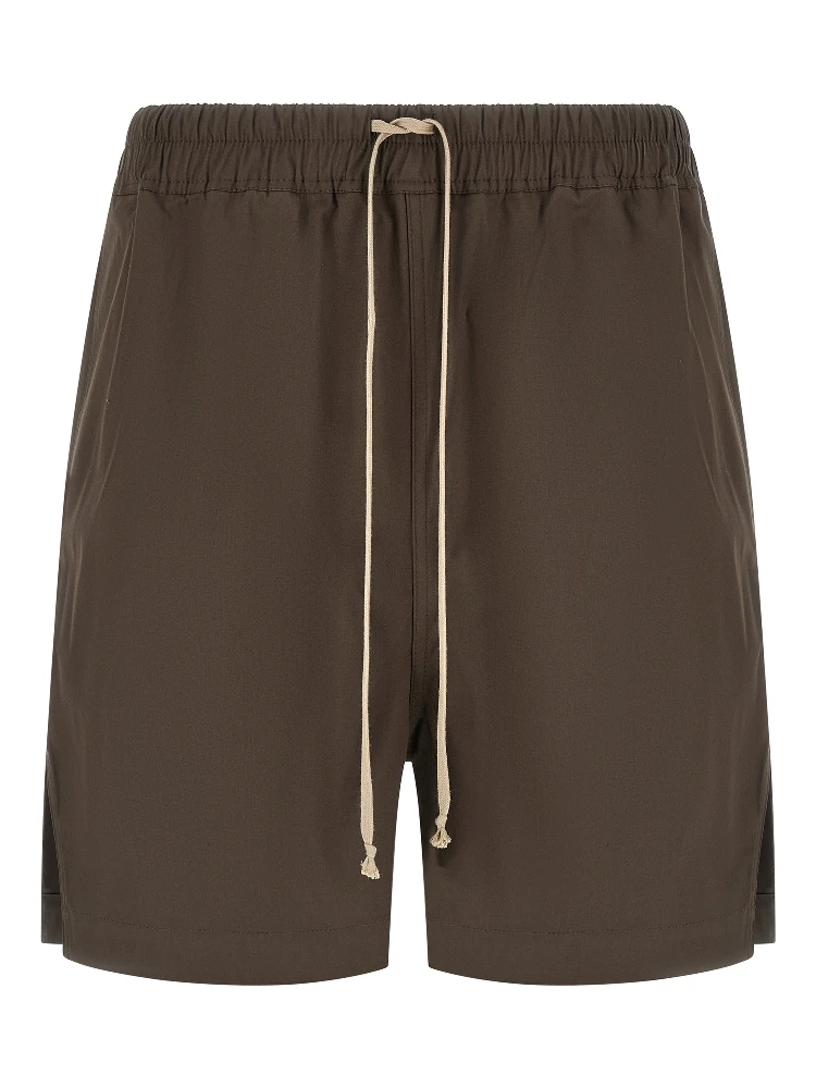 Brown Cotton Bermuda Shorts