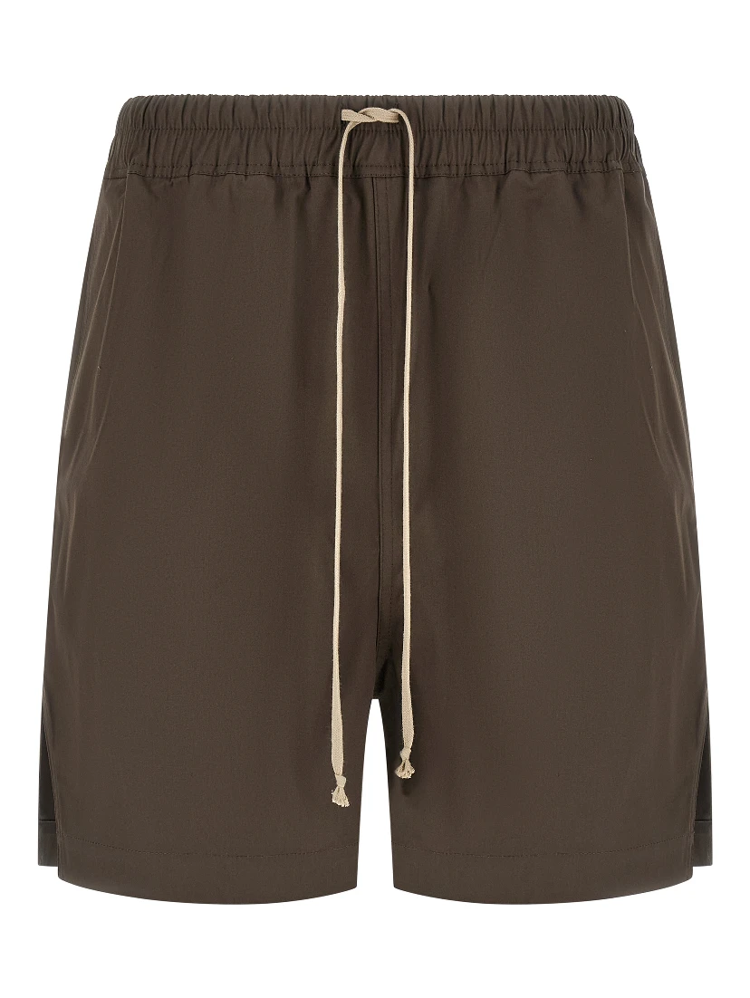 Brown Cotton Bermuda Shorts