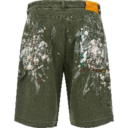 Bicolor Cotton Bermuda Shorts