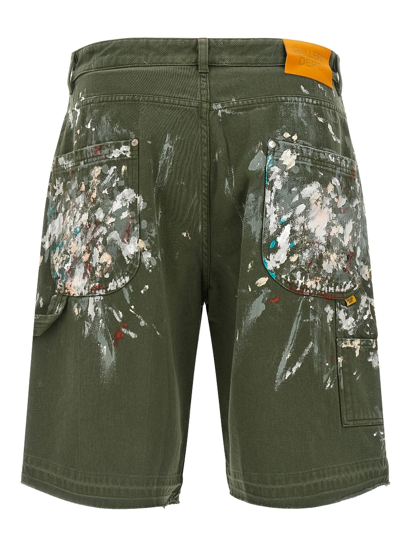 Bicolor Cotton Bermuda Shorts