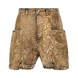 Beige Cotton Bermuda Shorts