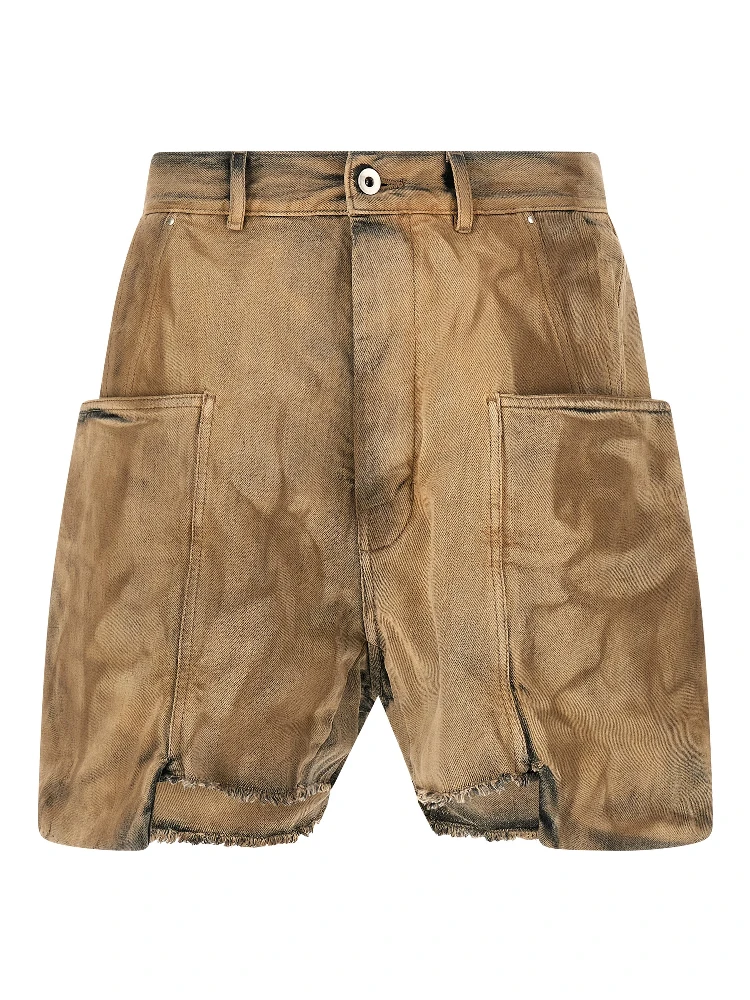 Beige Cotton Bermuda Shorts