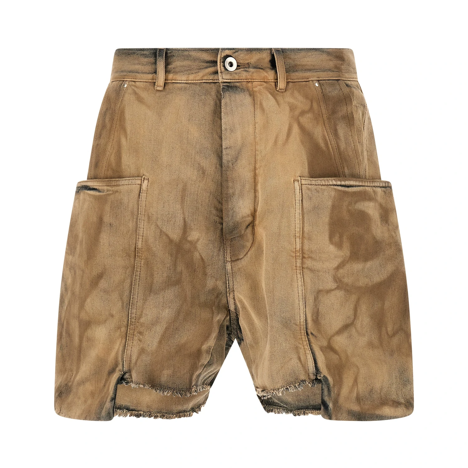Beige Cotton Bermuda Shorts