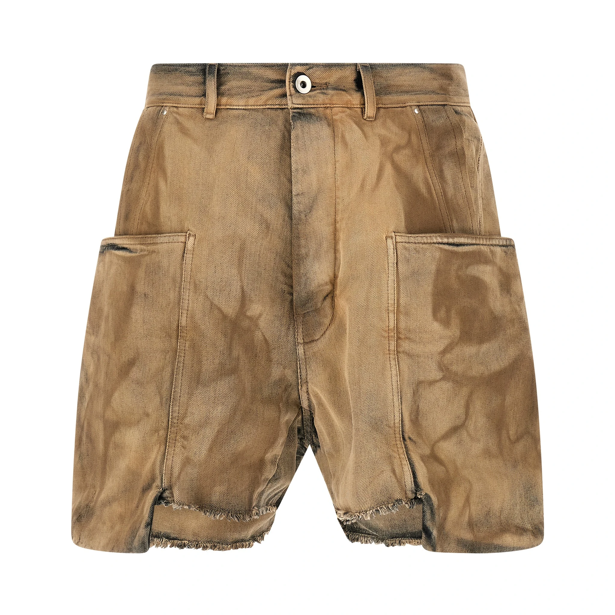 Beige Cotton Bermuda Shorts